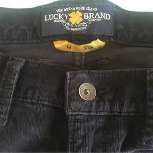 Black Corduroy Jeans 5 pocket LUCKY BRAND Sz 8 / 29